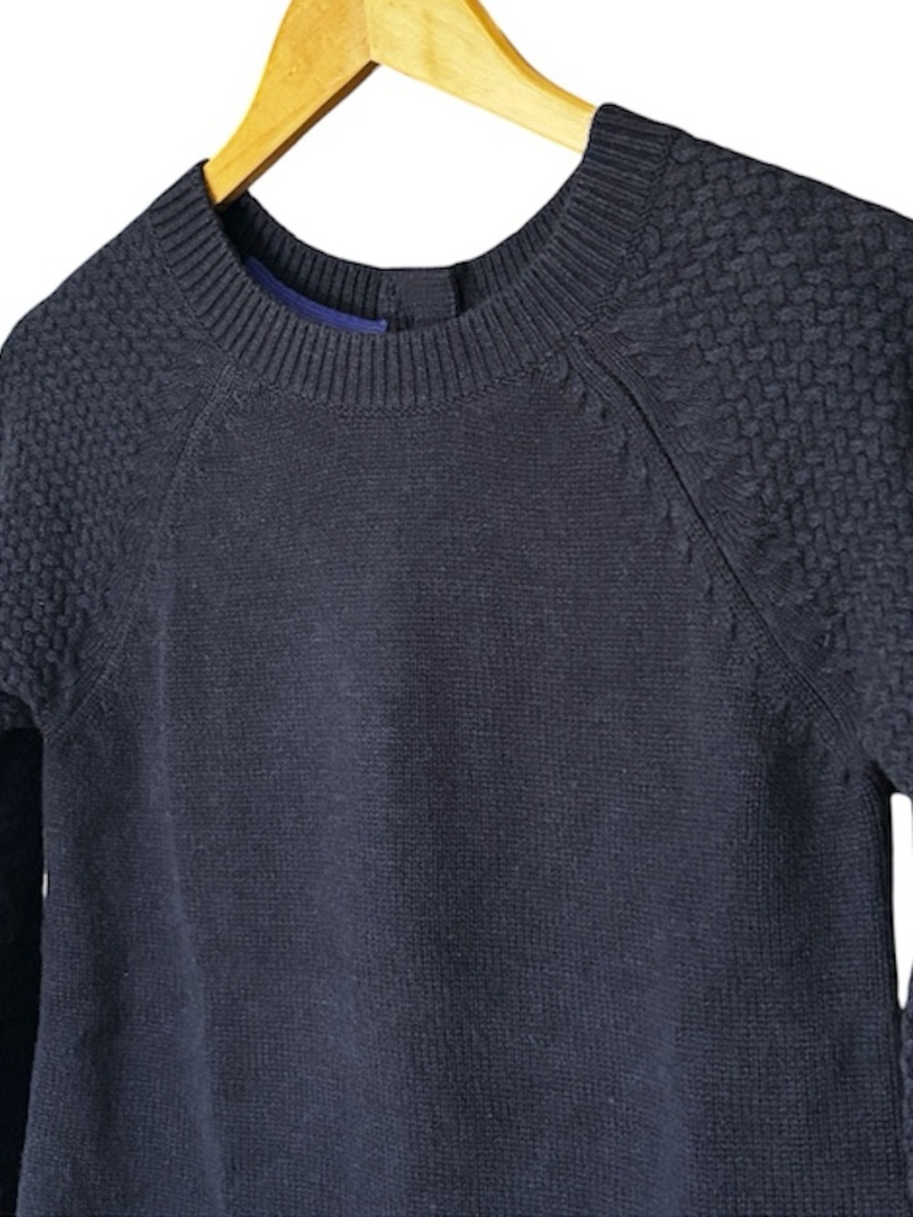 Boden NWT Wool Alpaca Knit Cardigan Sweater Navy Blue Textured Long Sleeve XS - Picture 5 of 11